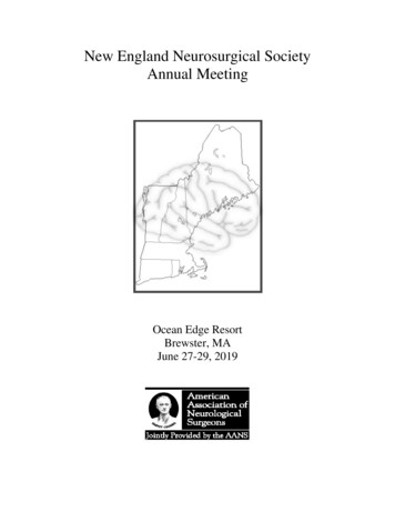 New England Neurosurgical Society Annual Meeting