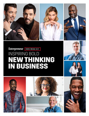 2020 MEDIA KIT INSPIRING BOLD NEW THINKING IN BUSINESS - Entrepreneur
