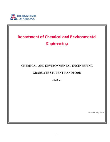 Department Of Chemical And Environmental Engineering