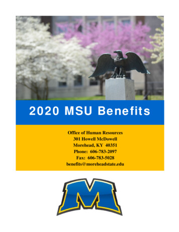 2020 MSU Benefits - Morehead State University