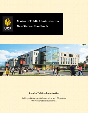 Master Of Public Administration New Student Handbook