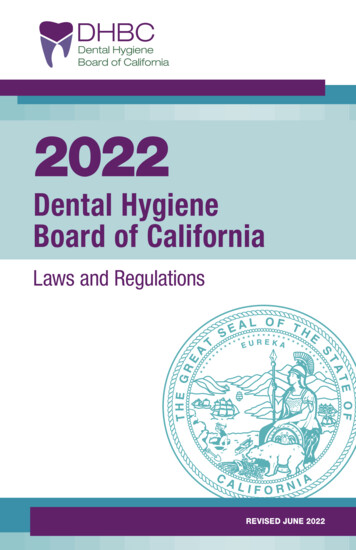 2022 Dental Hygiene Board Of California Laws And Regulations