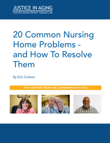 20 Common Nursing Home Problems - And How To Resolve Them