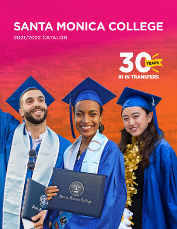 2021/2022 CATALOG 30 - Santa Monica College