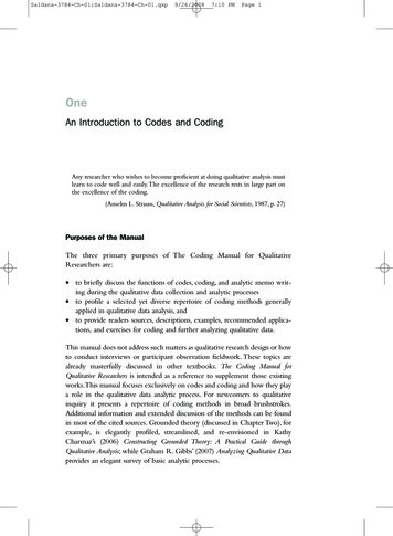 AnIntroductiontoCodesandCoding - SAGE Publications Inc