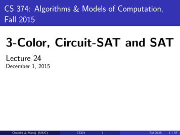3-Color, Circuit-SAT And SAT - UIUC