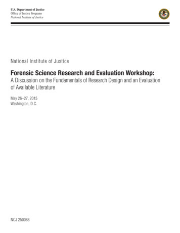Forensic Science Research And Evaluation Workshop
