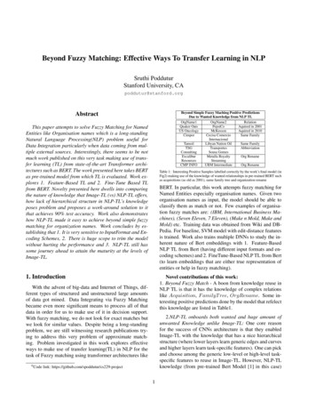 Beyond Fuzzy Matching: Effective Ways To Transfer Learning In NLP