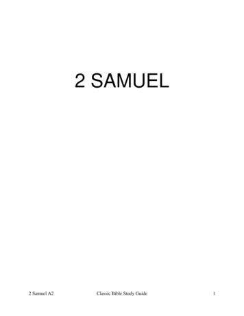 2 SAMUEL - Classic Bible Study Guide