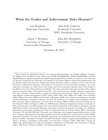 What Do Grades And Achievement Tests Measure? - HCEO