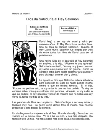 Dios Da Sabiduría Al Rey Salomón - Iglesialuteranalibre 