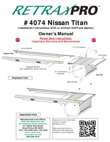 #4074 Nissan Titan All - CatalogRack