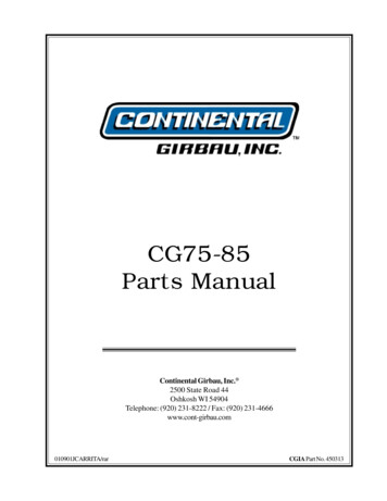 CG75-85 Parts Manual - Cost-Less Parts