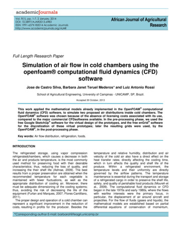 Simulation Of Air Flow In Cold Chambers Using The Openfoam .