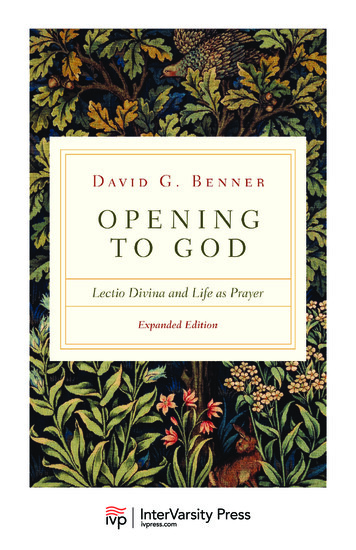Taken From Opening To God - InterVarsity Press