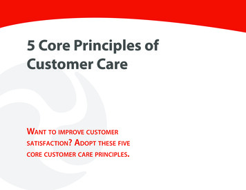 5 Core Principles Of Customer Care - Crmxchange 