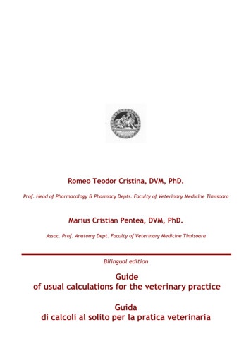 Guide Of Usual Calculations For The Veterinary Practice Guida Di .