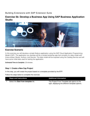 Exercise 5b: Develop A Business App Using SAP Business . - Contentstack