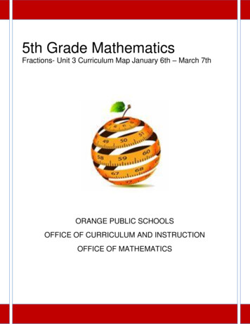 5th Grade Mathematics - Orange Board Of Education