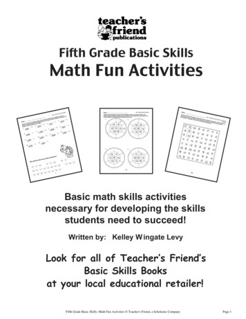 Fifth Grade Basic Skills Math Fun Activities - Weebly