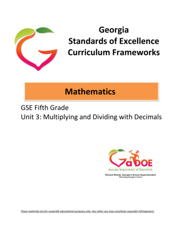 5th Math Unit 3 - Georgia Standards