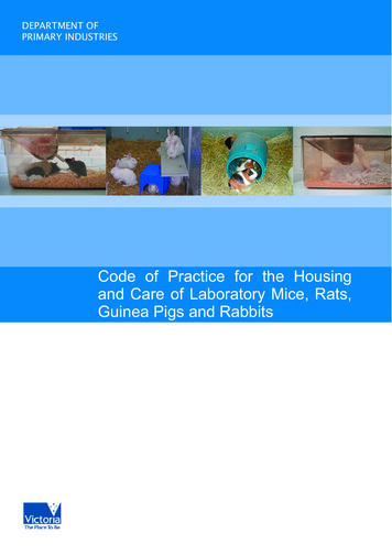 Code Of Practice For The Housing And Care Of Laboratory Animals.final