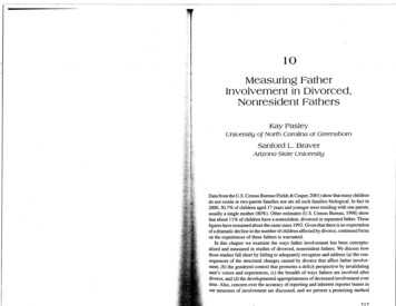 Measuring Father Involvement In Divorced, Nonresident Fathers