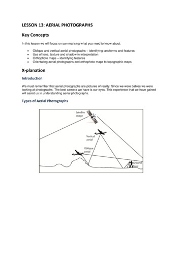 LESSON 13: AERIAL PHOTOGRAPHS Key Concepts X-planation