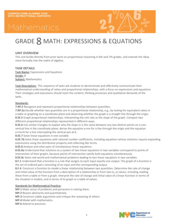 GRADE 8 MATH: EXPRESSIONS & EQUATIONS - Scboces 