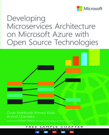 Developing Microservices Architecture On Microsoft Azure With Open .