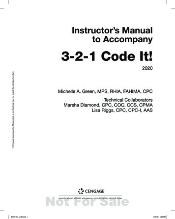 Instructor's Manual To Accompany 3-2-1 Code It! - TestBankTeam 