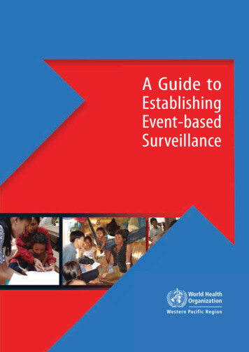 A Guide To Establishing Event-based Surveillance - WHO