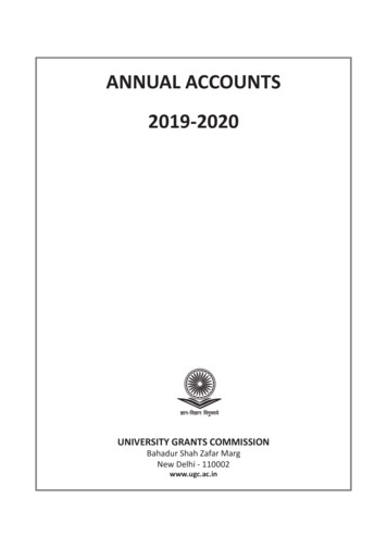 Annual Accounts 2019-2020 - Ugc
