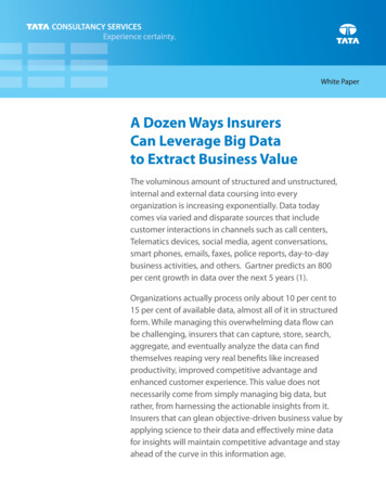 A Dozen Ways Insurers Can Leverage Big Data To Extract Value