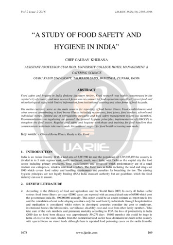 A Study Of Food Safety And Hygiene In India - Ijariie