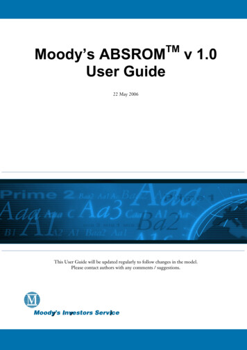 Moody.s ABSROMTM V 1.0 User Guide - Moody's Investors Service