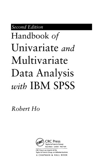 Handbook Of Univariate And Multivariate Data Analysis With IBM SPSS