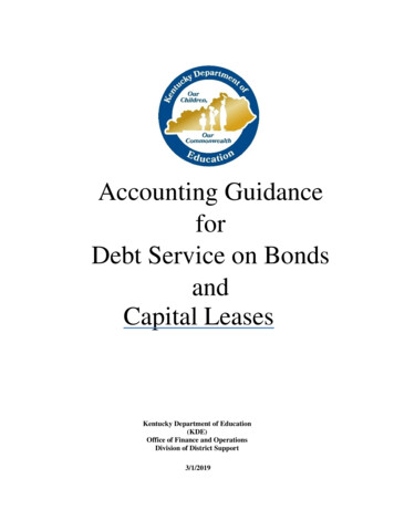 Accounting Guidance For Debt Service On Bonds And Capital Leases - Kentucky