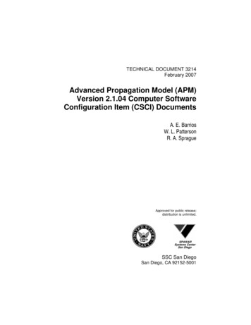 Advanced Propagation Model (APM) Version 2.1.04 Computer . - DTIC