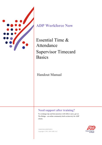 Essential Time & Attendance Supervisor Timecard Basics