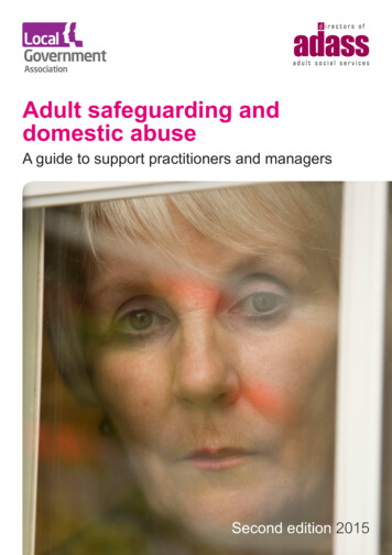 Adult Safeguarding And Domestic Abuse - Local Government Association