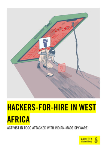 HACKERS-FOR-HIRE IN WEST AFRICA - Amnesty International