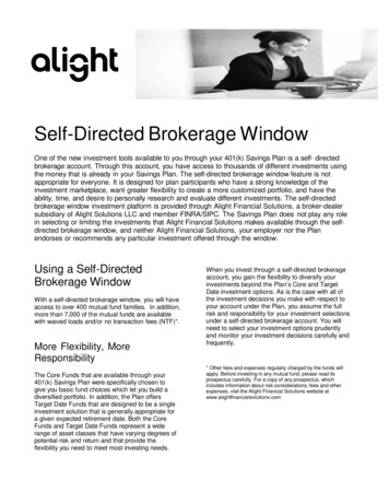 Self-Directed Brokerage Window - Alight Financial Solutions
