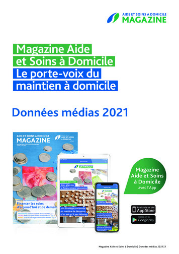 Aide Et Soins A Domincile Magazine FR 2021 - Spitexmagazin.ch