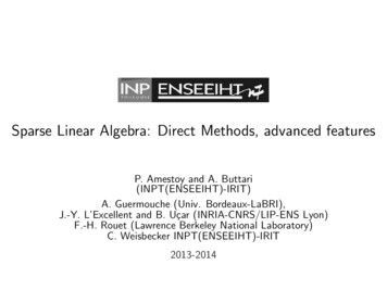 [scale 0.25]FIG/bande-n7-tete.pdf *.75cm Sparse Linear . - ENSEEIHT