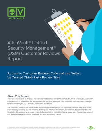 AlienVault Unified Security Management (USM) Customer . - FocusNet