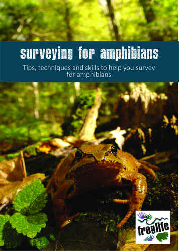 Surveying For Amphibians - Froglife