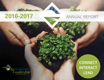 2016-2017 ANNUAL REPORT - Ag Leaders