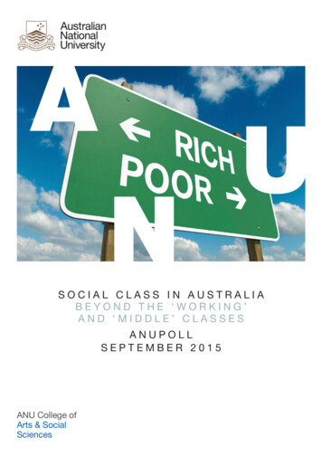 Social Class In Australia Beyond The Working And Middle Classes Anupoll .