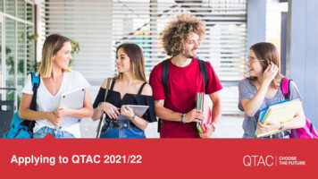 Applying To QTAC 2021/22